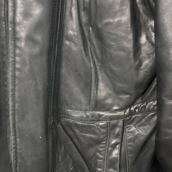Danier Men's Black Leather Jacket with Quilt Zip out Lining Size 40/XL - Picture 3 of 15